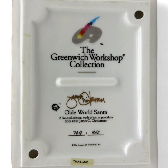 THE GREENWICH WORKSHOP Olde World Santa Limited Edition Porcelain Figurine Vinta - Picture 8 of 12
